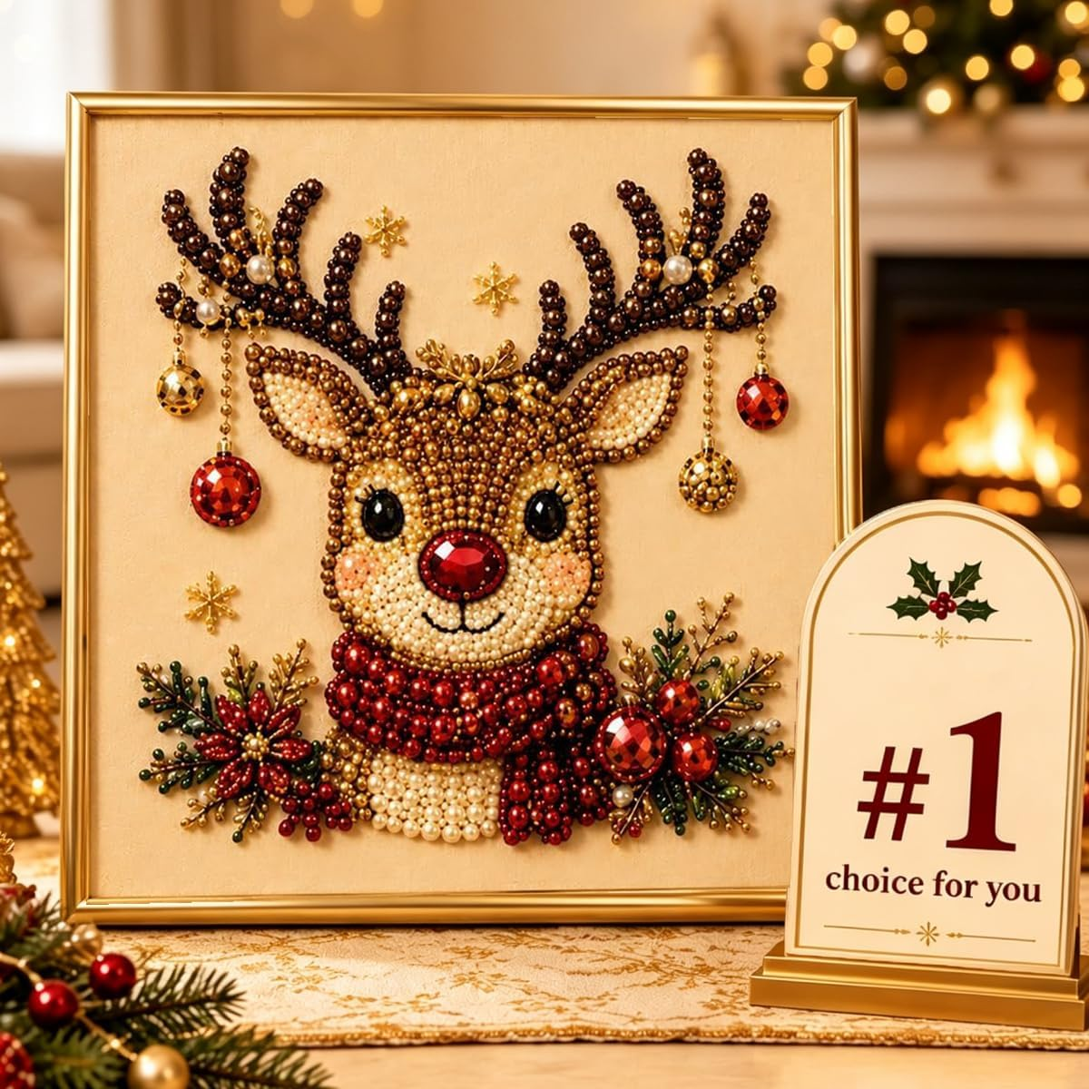 DIY Reindeer Pearl Art Kit