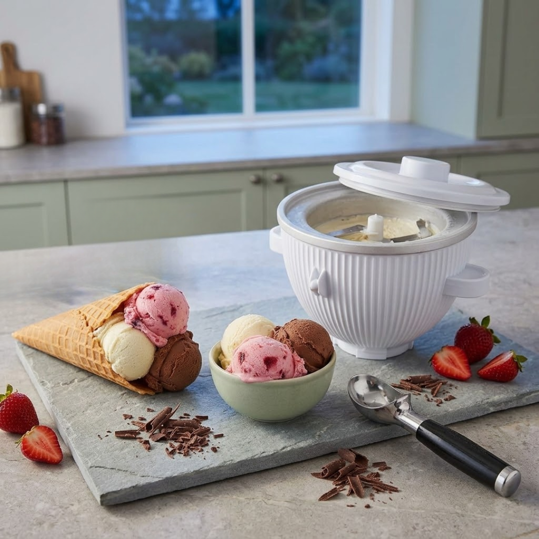 Ice Cream Maker Attachment W/ Ice Cream Scoop